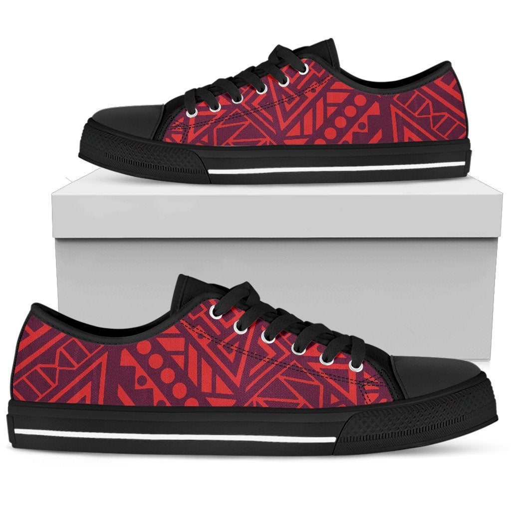 Red Tribal Polynesian Shoes