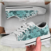 Light Green Teal Aloha Flowers Shoes