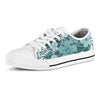 Light Green Teal Aloha Flowers Shoes