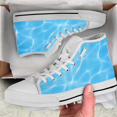 Light Blue Water Surface High Top Shoes