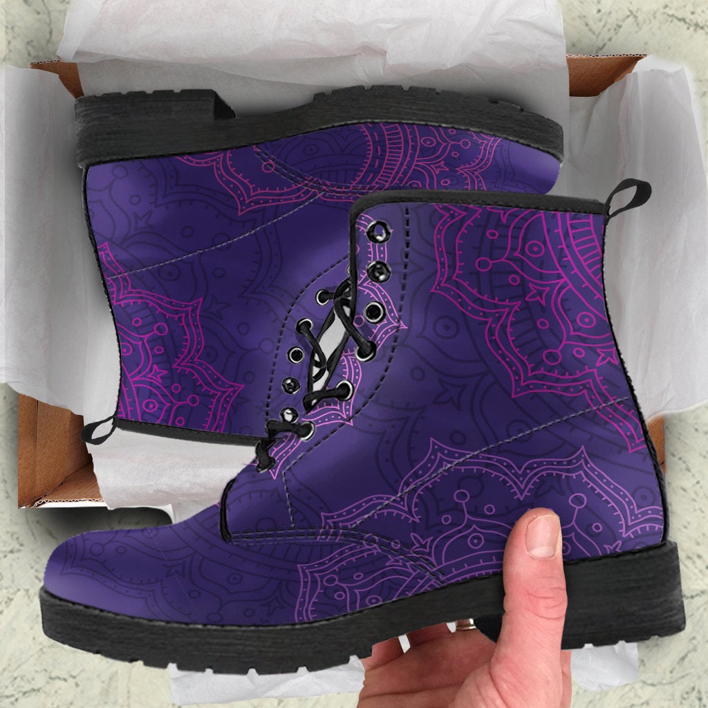 Purple Mandalas Womens Boots