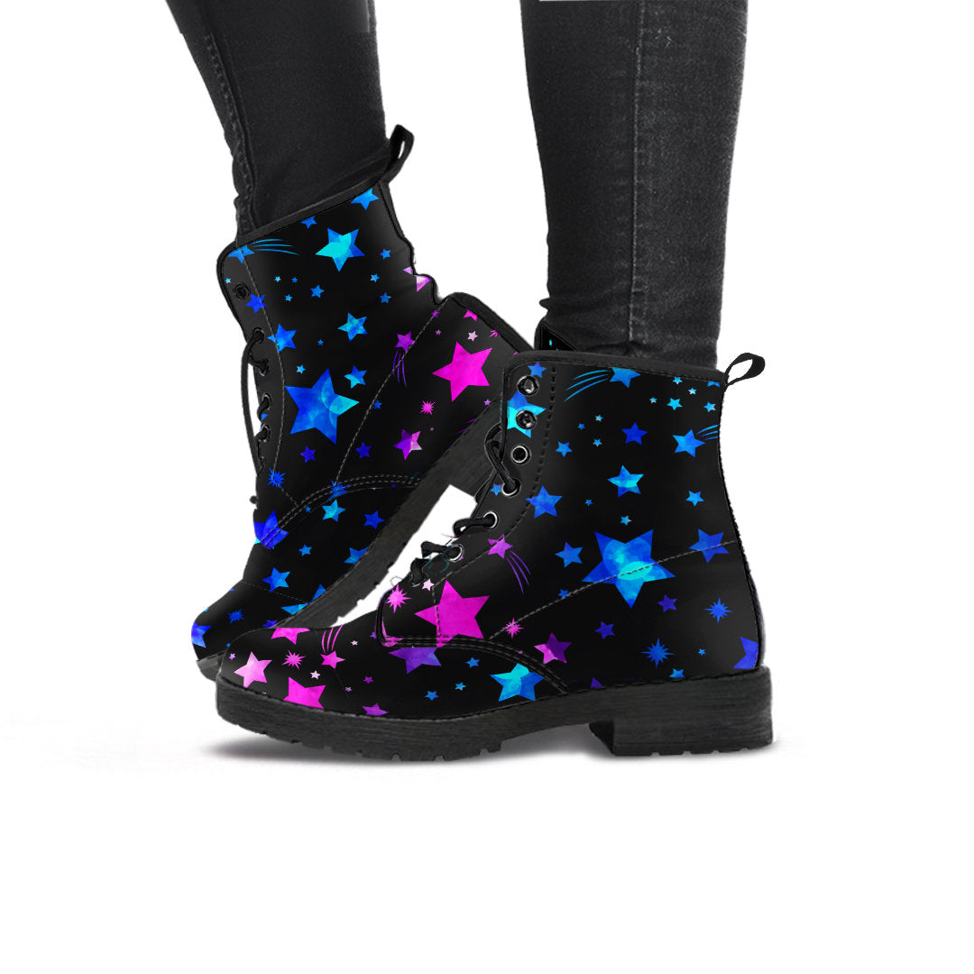Pink & Purple Stars Womens Boots