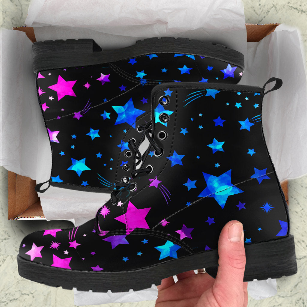 Pink & Purple Stars Womens Boots