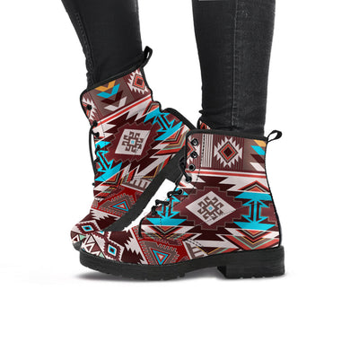 Brown Boho Aztec Womens Boots