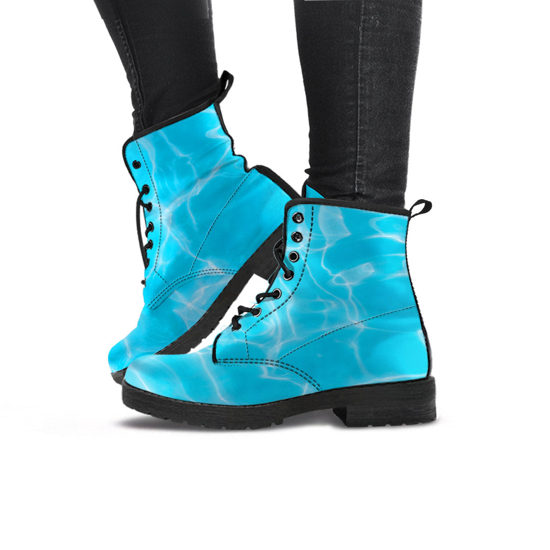 Light Blue Water Surface Womens Boots