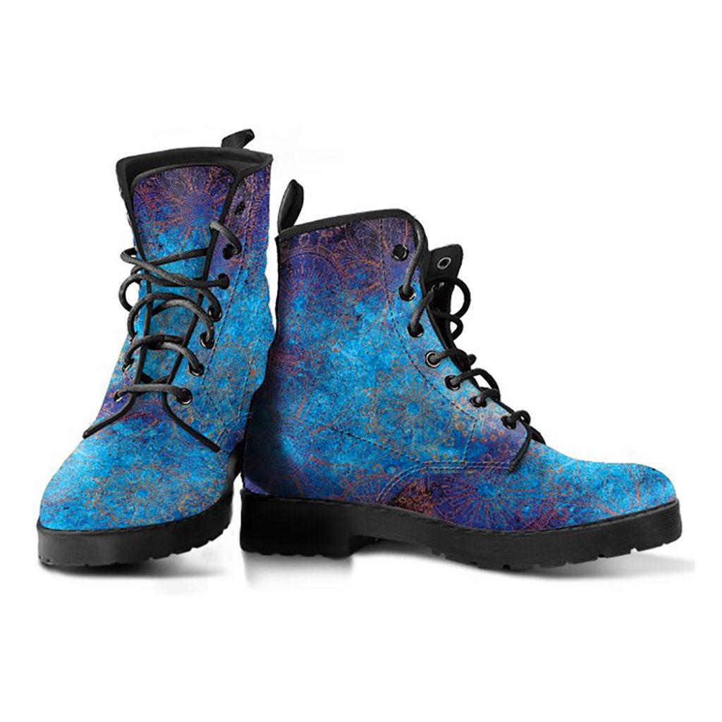 Blue Grunge Womens Boots