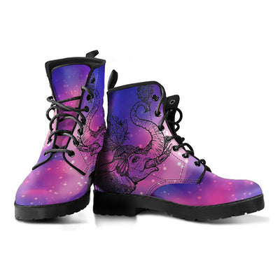 Pink & Purple Elephant Womens Boots