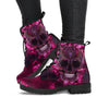 Pink Purple Skull Womens Boots