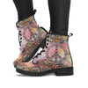 Paisley Peace Sign Decor Womens Boots