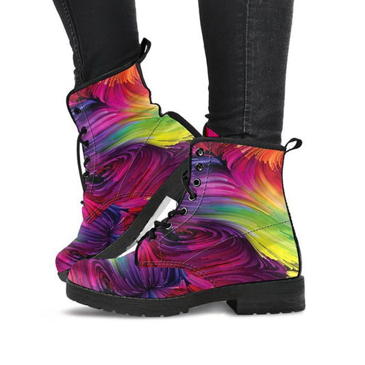 Colorful Abstract Art Womens Boots