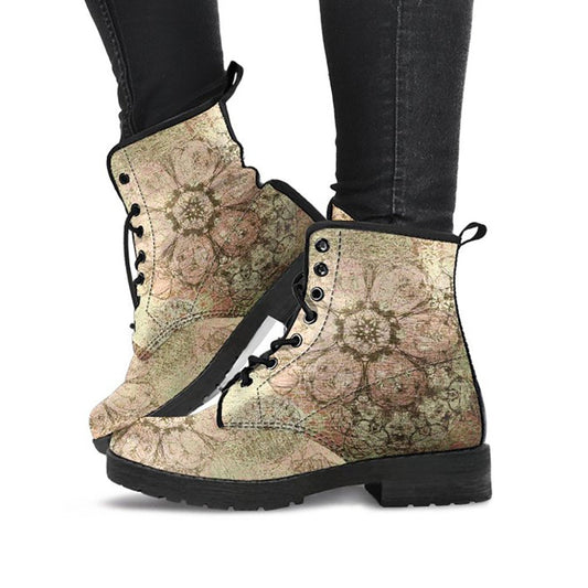 Vintage Floral Mandala Womens Boots