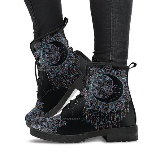 Moon Dream Catcher Mandala Womens Boots