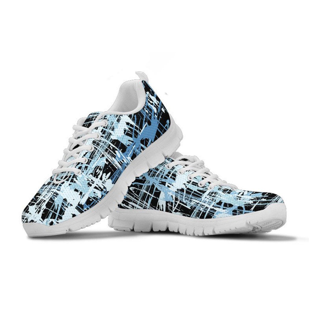 Blue Abstract Graffiti Sneakers