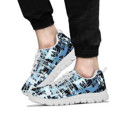 Blue Abstract Graffiti Sneakers