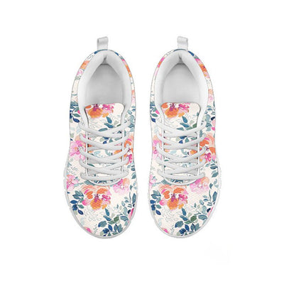 Colorful Watercolor Floral Sneakers
