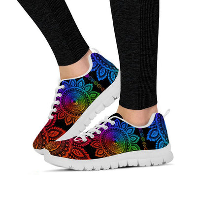 Colorful Chakra Mandala Sneakers.