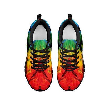 Colorful Feathers Abstract Art Sneakers