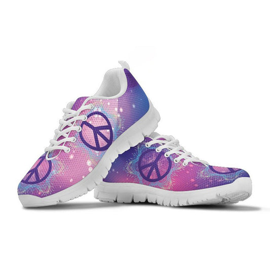 Pink & Purple Peace Sign Sneakers