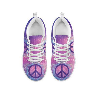 Pink & Purple Peace Sign Sneakers