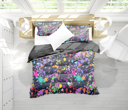 Colorful Paint Drip Bedding Set