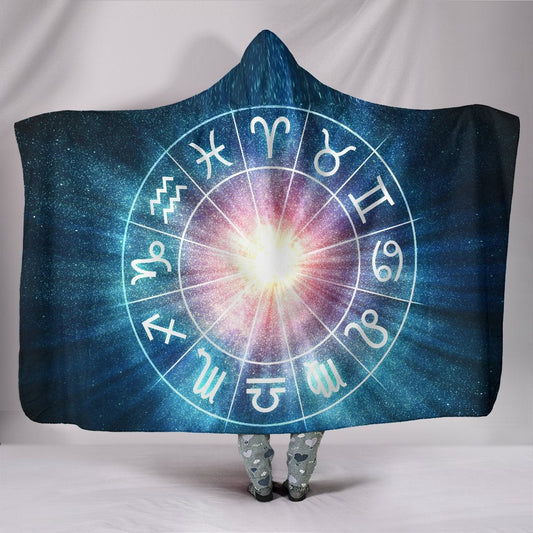 Zodiac Wheel Hooded Blanket
