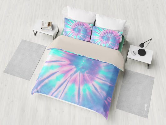 Pink Tie Dye Bedding Set