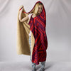 Red Tribal Polynesian Hooded Blanket