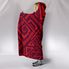 Red Tribal Polynesian Hooded Blanket