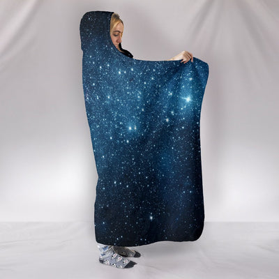 Outer Space Stars Hooded Blanket