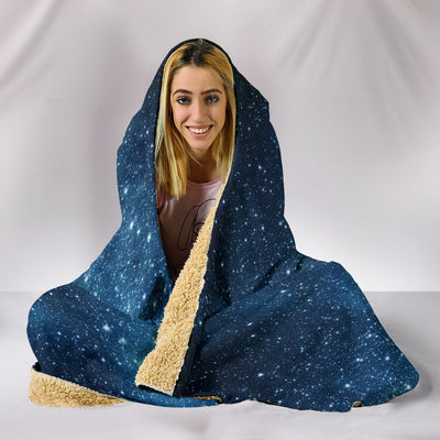 Outer Space Stars Hooded Blanket