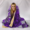Purple Floral Mandalas Hooded Blanket