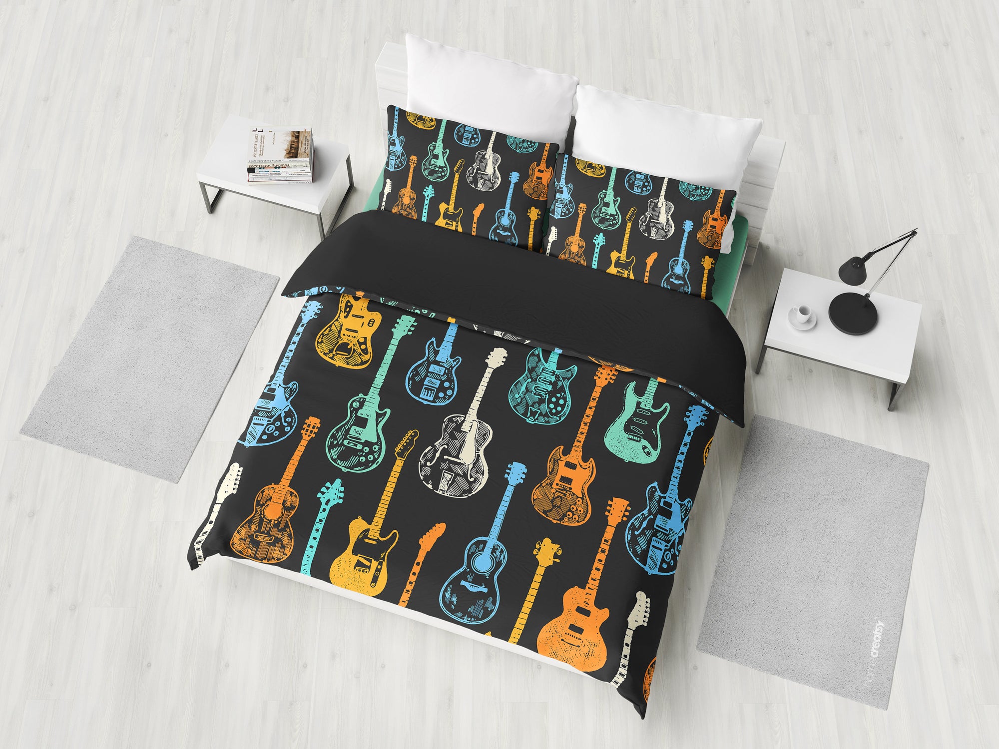 Colorful Guitars Bedding Set