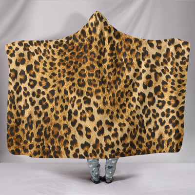 Leopard Print Hooded Blanket