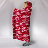 Red Camouflage Hooded Blanket
