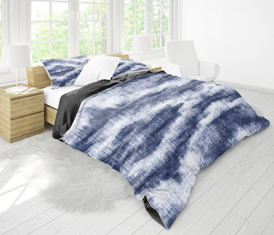 Blue Denim Abstract Bedding Set
