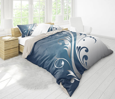 Blue & Grey Decor Bedding Set