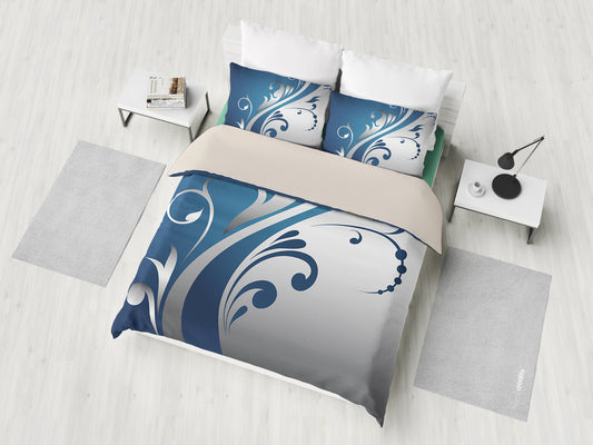 Blue & Grey Decor Bedding Set