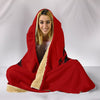 Red Yin Yang Dragons Hooded Blanket