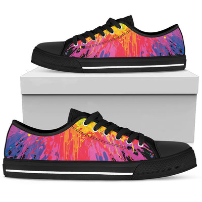 Colorful Paint Splatter Abstract Art Shoes