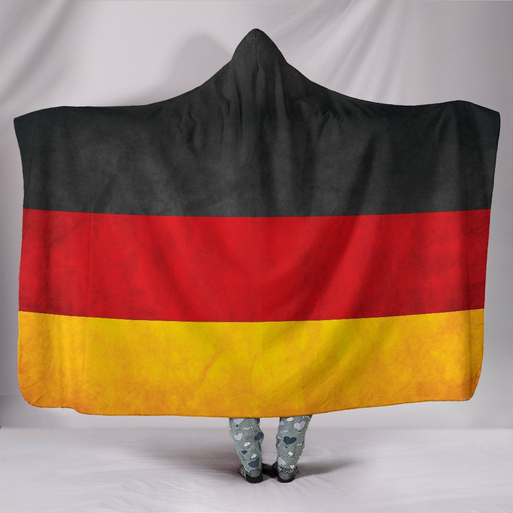 German Flag Plain Hooded Blanket