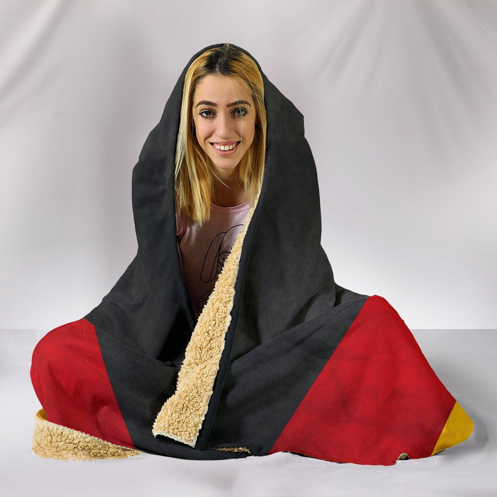 German Flag Plain Hooded Blanket