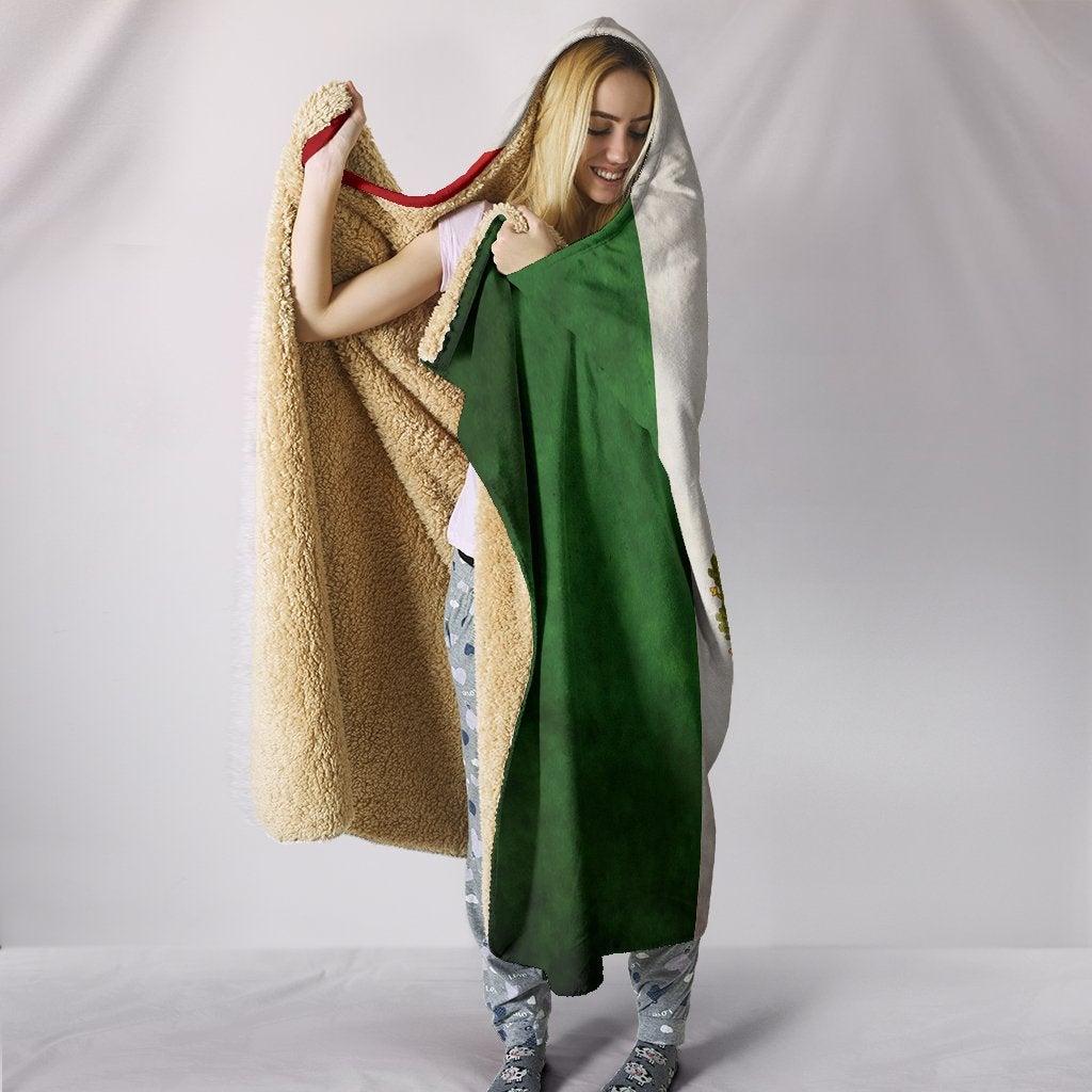 Mexican Flag Hooded Blanket