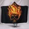 Burning Skull Hooded Blanket