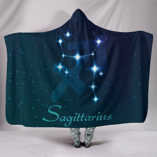 Sagittarius Zodiac Hooded Blanket