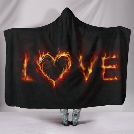 Burning Love Hooded Blanket