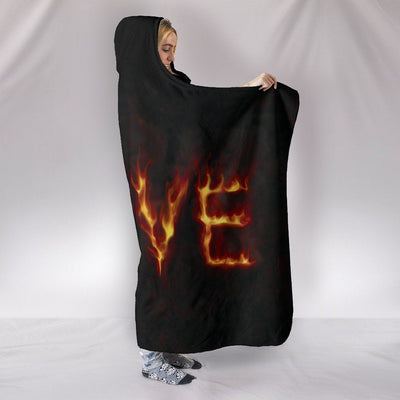 Burning Love Hooded Blanket