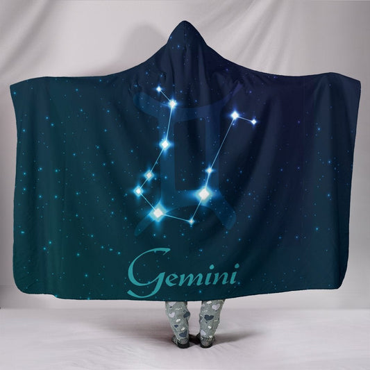 Gemini Zodiac Hooded Blanket