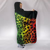 Colorful Neon Cheetah Hooded Blanket