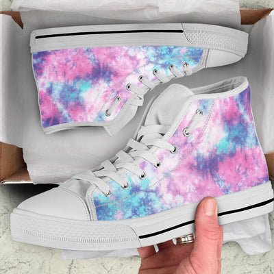 Blue & Pink Cotton Candy High Top Shoes