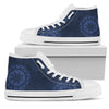 Navy Blue Mandalas High Top Shoes